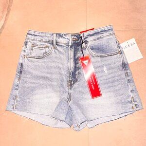 Guess Side Slit Light Wash Denim Jean Shorts - Size 27